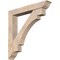 Ekena Millwork Merced Traditional Smooth Bracket w/ Offset Brace, Douglas Fir, 7 1/2"W x 48"D x 48"H BKT0806X48X48MRC01SDF - alternate 1